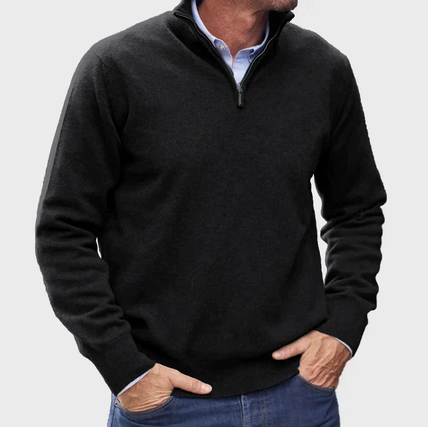 Raymon | Italian cashmere pullover for men with zipper