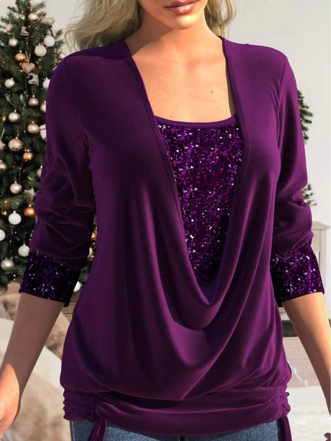 Isabella | Elegant Glitter Top