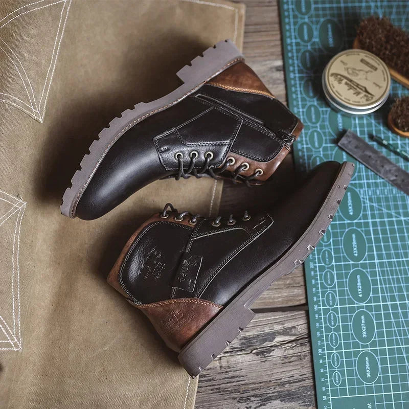 Henry | Men's Casual Leather Boots in British Style