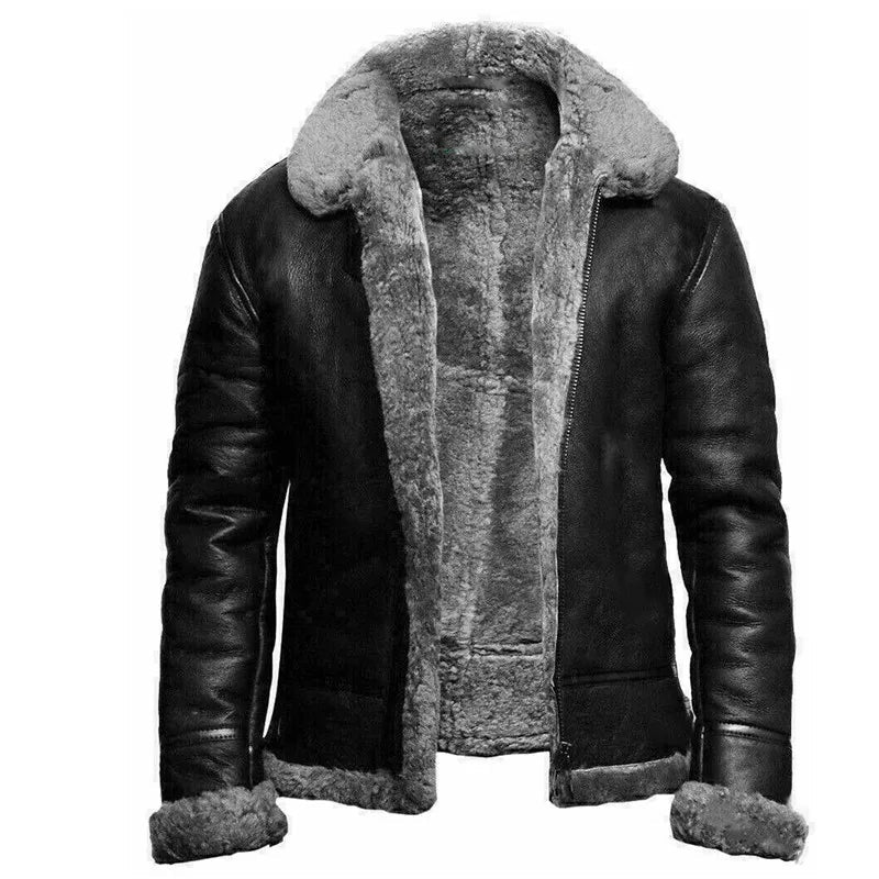 David | Leather Winter Coat