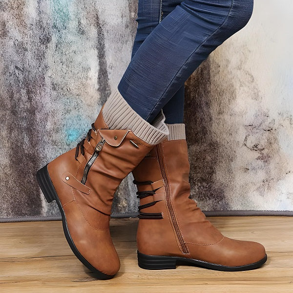 Macy | Lined Leather Boots